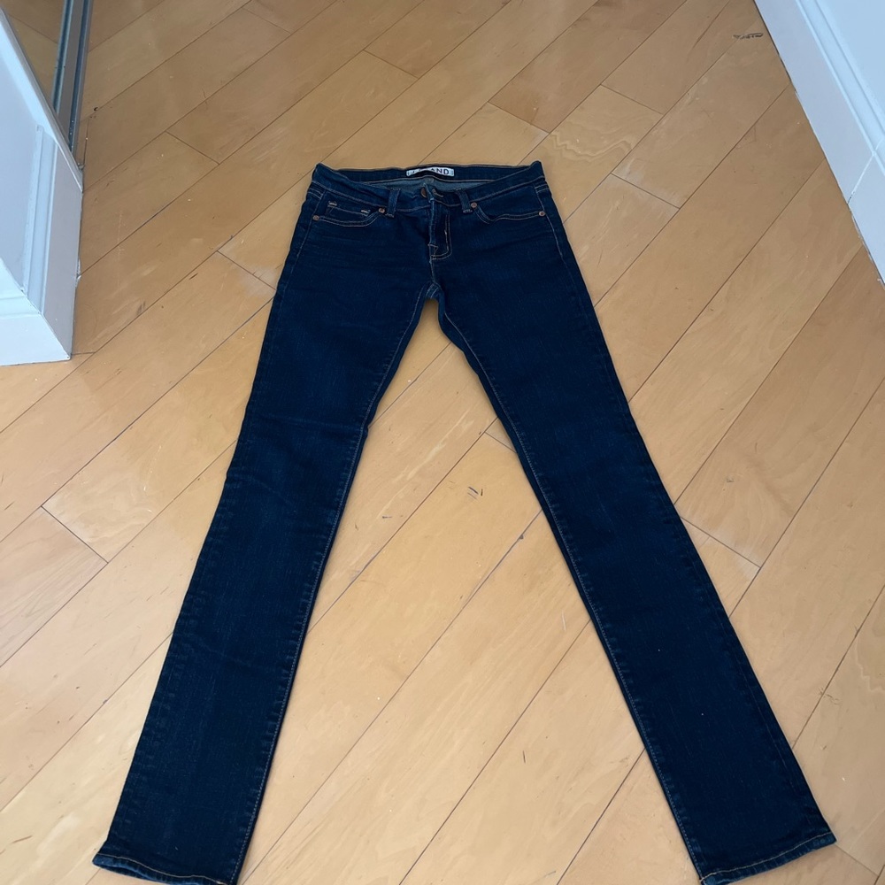 J BRAND
Faded middle rise straight-leg jeans